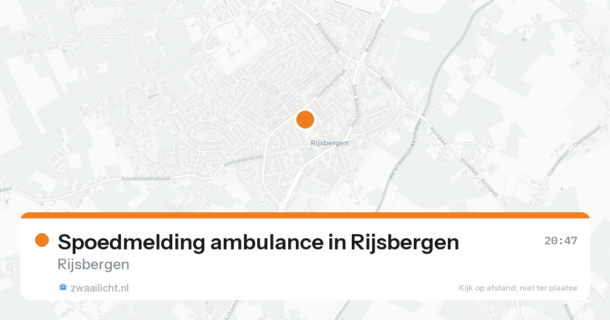 Spoedmelding ambulance in Rijsbergen — 14 aug 2026