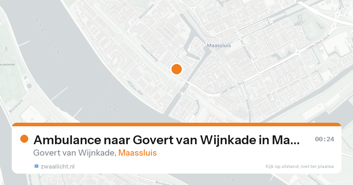 Ambulance naar Govert van Wijnkade in Maassluis — 15 aug 2026
