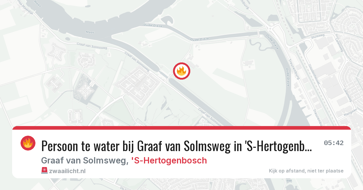 Persoon te water bij Graaf van Solmsweg in 'S-Hertogenbosch — 29 jul 2026