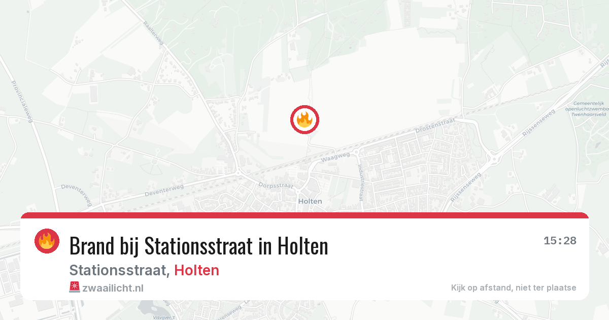 Brand bij Stationsstraat in Holten — 4 jul 2026