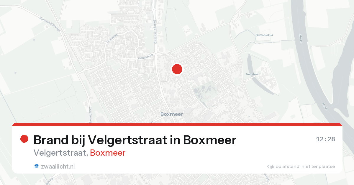 Brand bij Velgertstraat in Boxmeer — 19 aug 2026