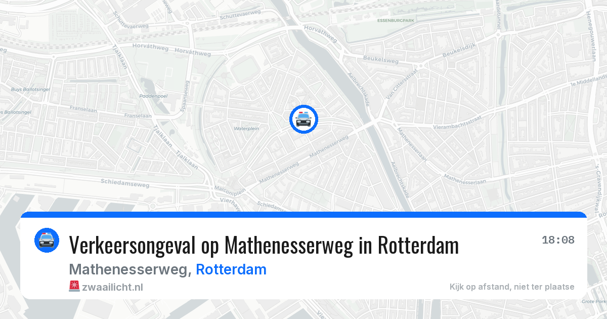 Verkeersongeval op Mathenesserweg in Rotterdam — 7 mei 2026