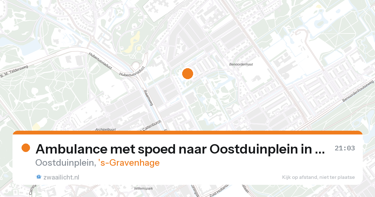 Ambulance met spoed naar Oostduinplein in 's-Gravenhage — 28 aug 2026