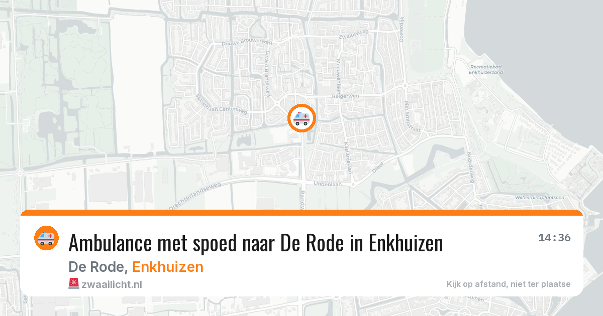Ambulance met spoed naar De Rode in Enkhuizen — 24 jun 2026