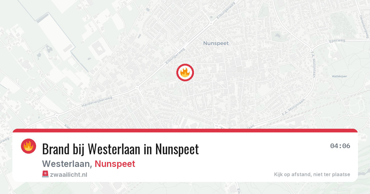 Brand bij Westerlaan in Nunspeet — 13 apr 2026