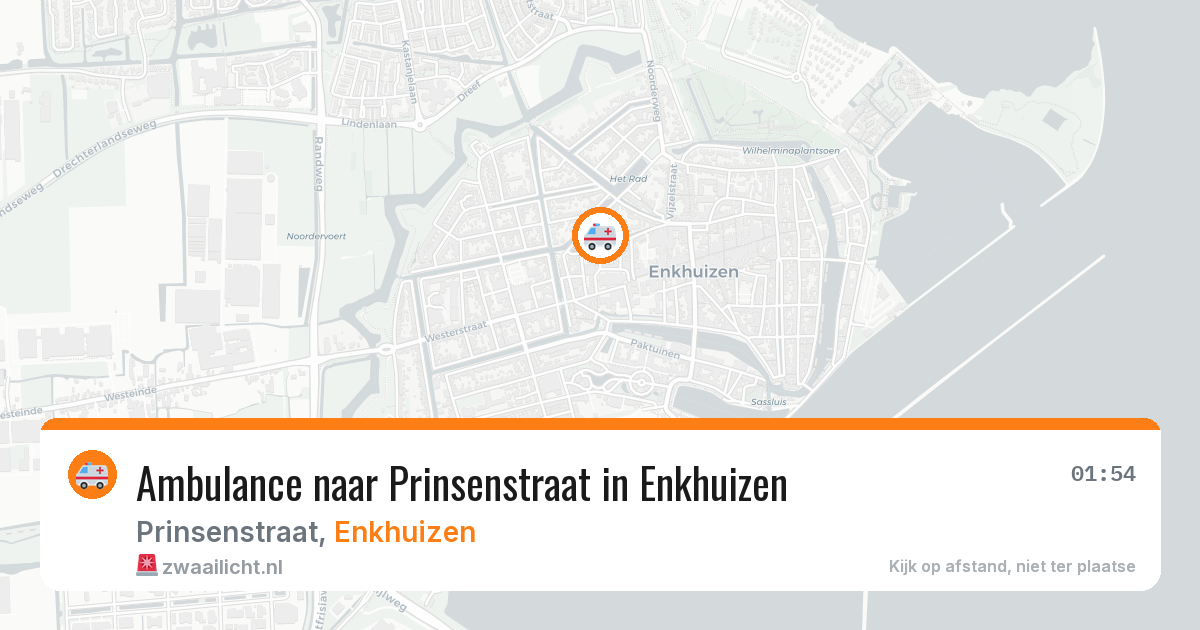 Ambulance naar Prinsenstraat in Enkhuizen — 30 jul 2026