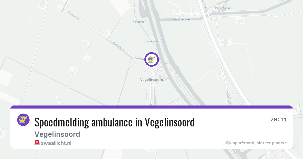 Spoedmelding ambulance in Vegelinsoord — 8 mei 2026