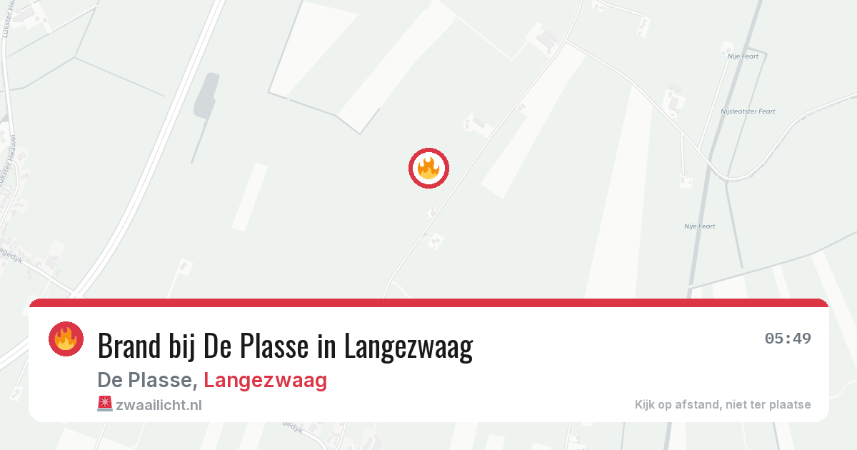 Brand bij De Plasse in Langezwaag — 25 mrt 2026
