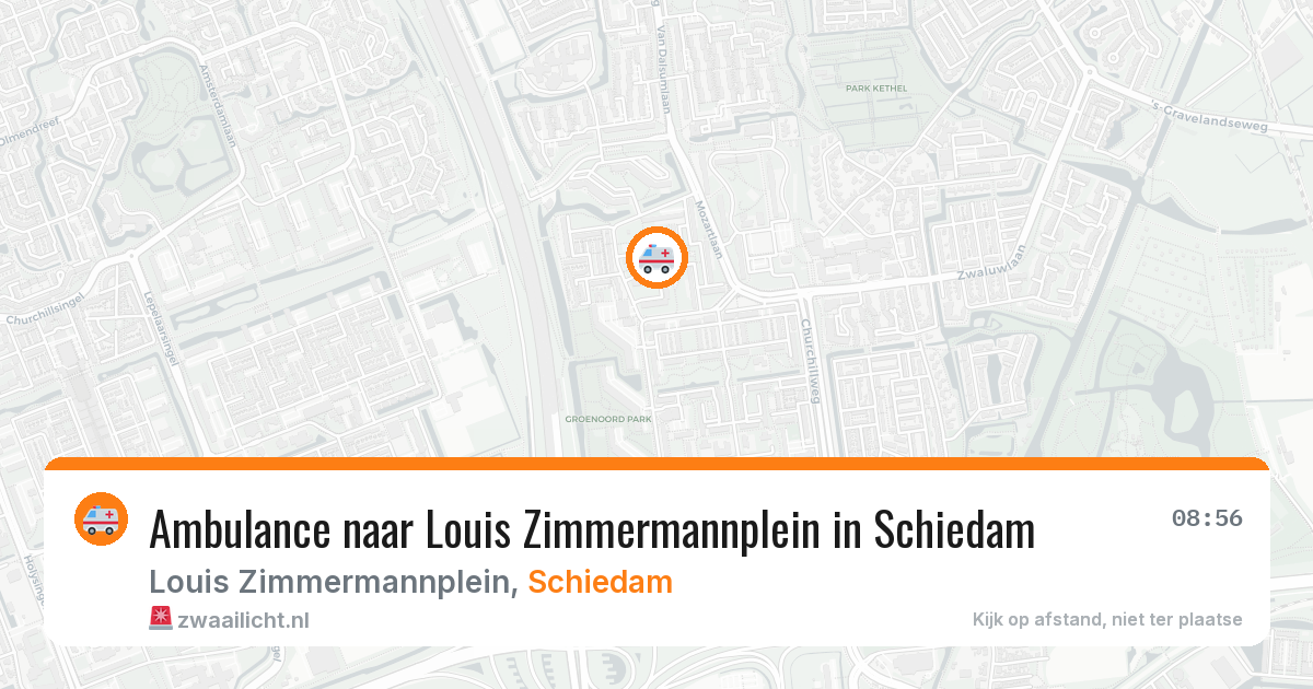 Ambulance naar Louis Zimmermannplein in Schiedam — 21 jul 2026