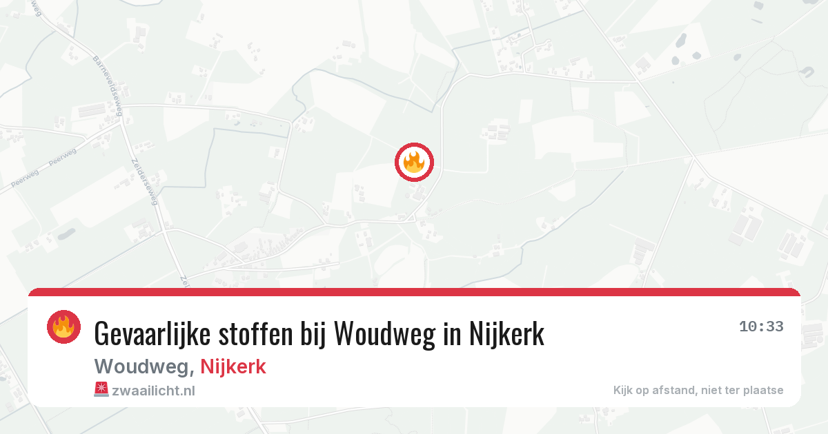 Gevaarlijke stoffen bij Woudweg in Nijkerk — 6 mrt 2026