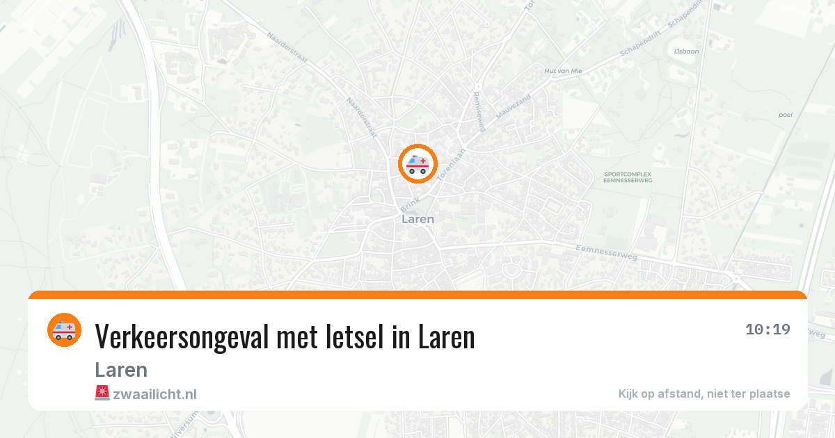 Verkeersongeval met letsel in Laren — 9 feb 2026