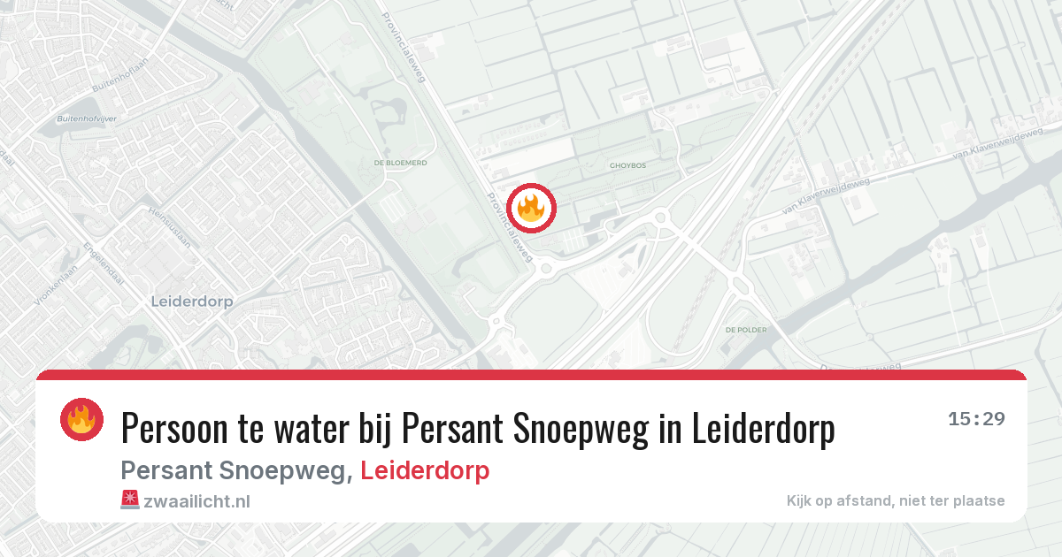 Persoon te water bij Persant Snoepweg in Leiderdorp — 8 jun 2026