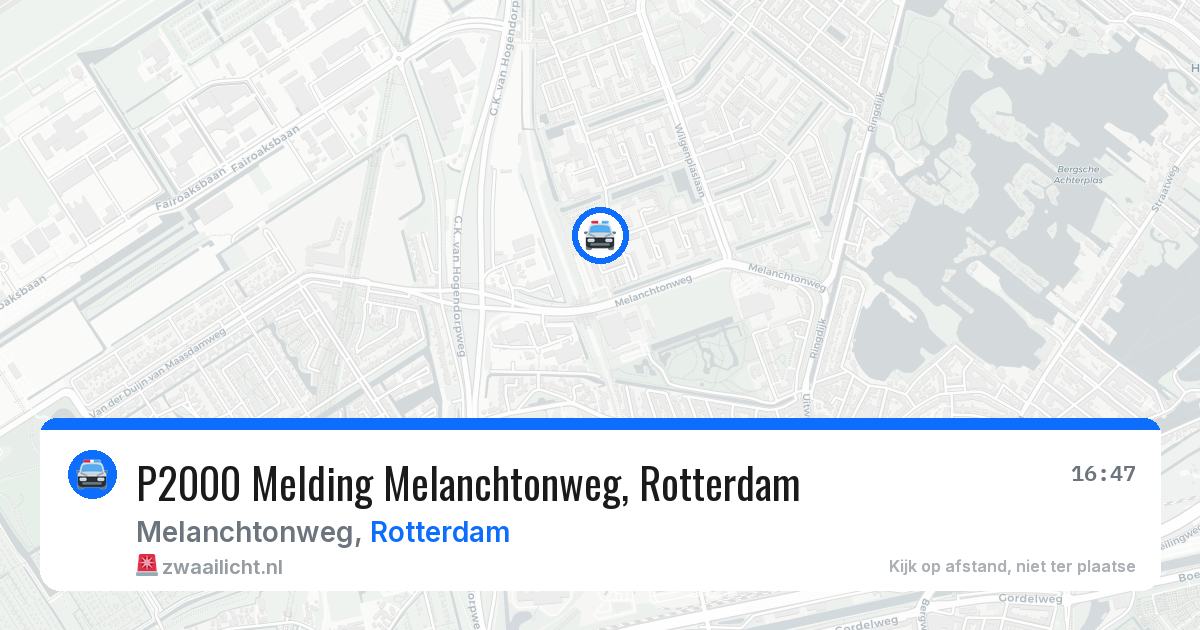 P2000 Melding Melanchtonweg, Rotterdam — 12 jun 2026