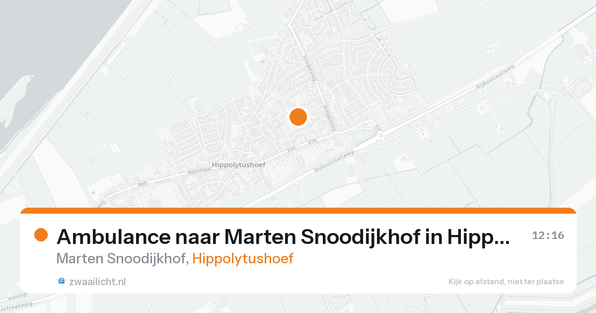 Ambulance naar Marten Snoodijkhof in Hippolytushoef — 22 aug 2026