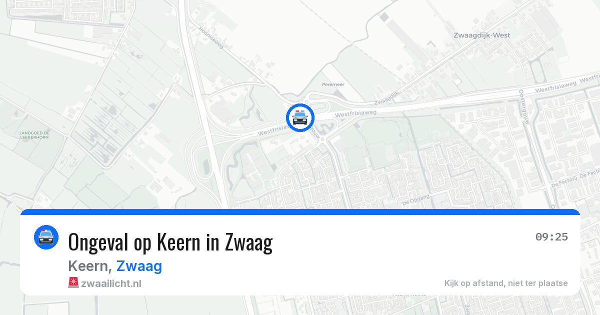 Ongeval op Keern in Zwaag — 1 aug 2026