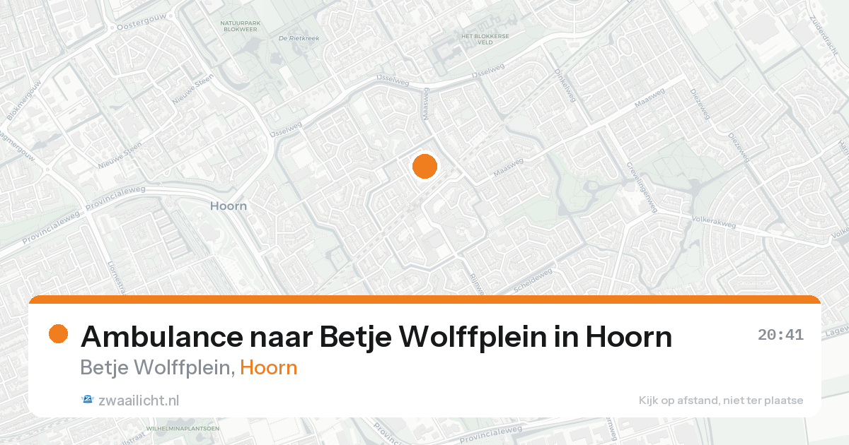 Ambulance naar Betje Wolffplein in Hoorn — 25 mei 2026