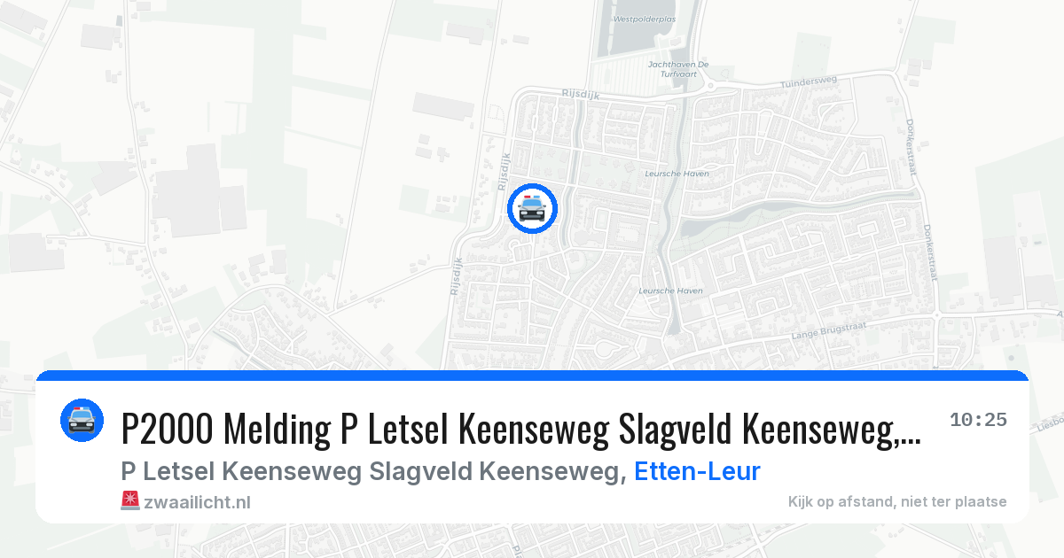 P2000 Melding P Letsel Keenseweg Slagveld Keenseweg, Etten-Leur — 3 feb 2026