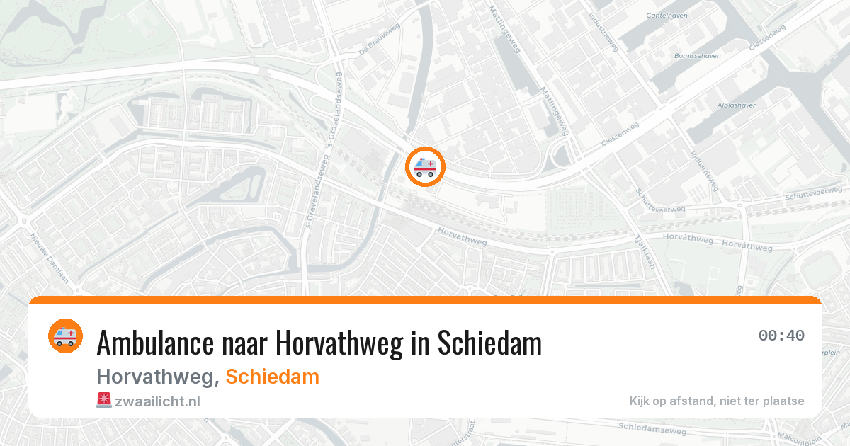 Ambulance naar Horvathweg in Schiedam — 21 mrt 2026