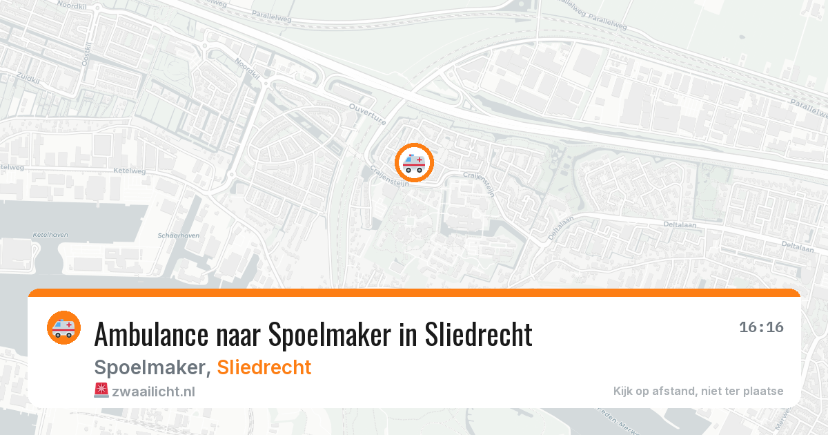 Ambulance naar Spoelmaker in Sliedrecht — 24 jun 2026