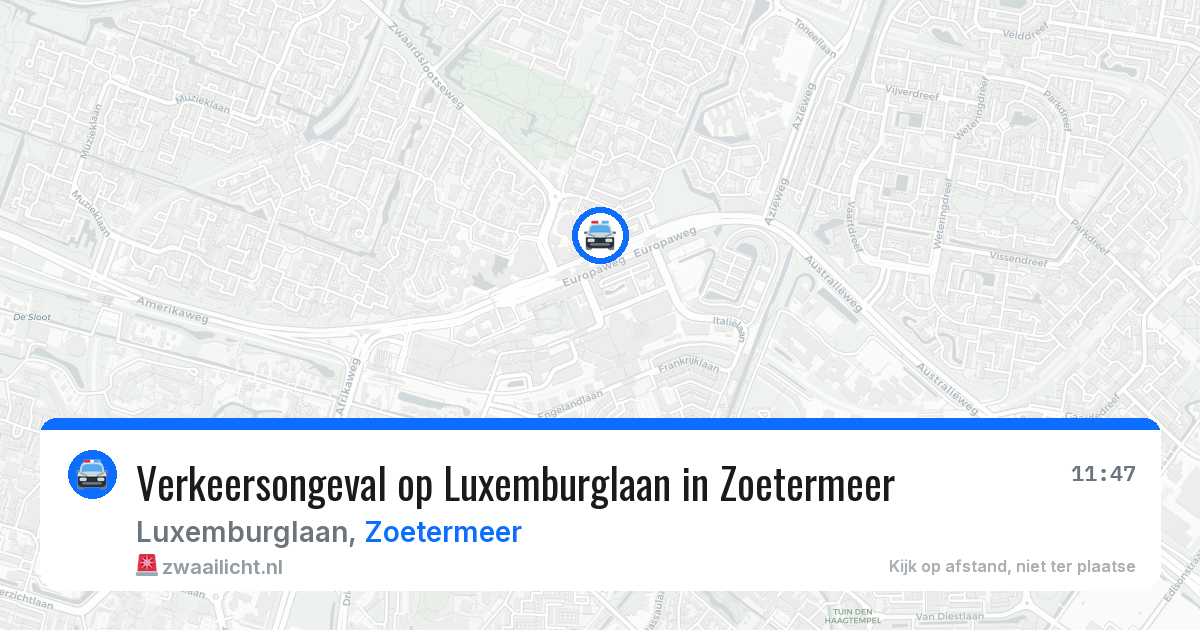 Verkeersongeval op Luxemburglaan in Zoetermeer — 1 apr 2026