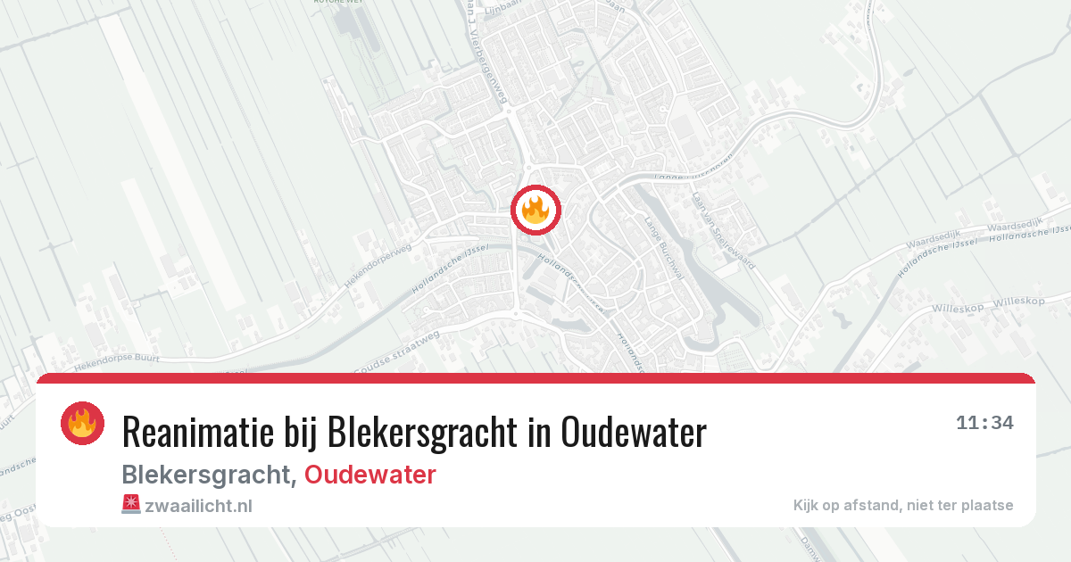 Reanimatie bij Blekersgracht in Oudewater — 26 jun 2026
