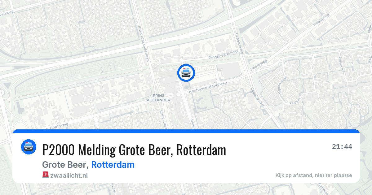 P2000 Melding Grote Beer, Rotterdam — 14 jun 2026