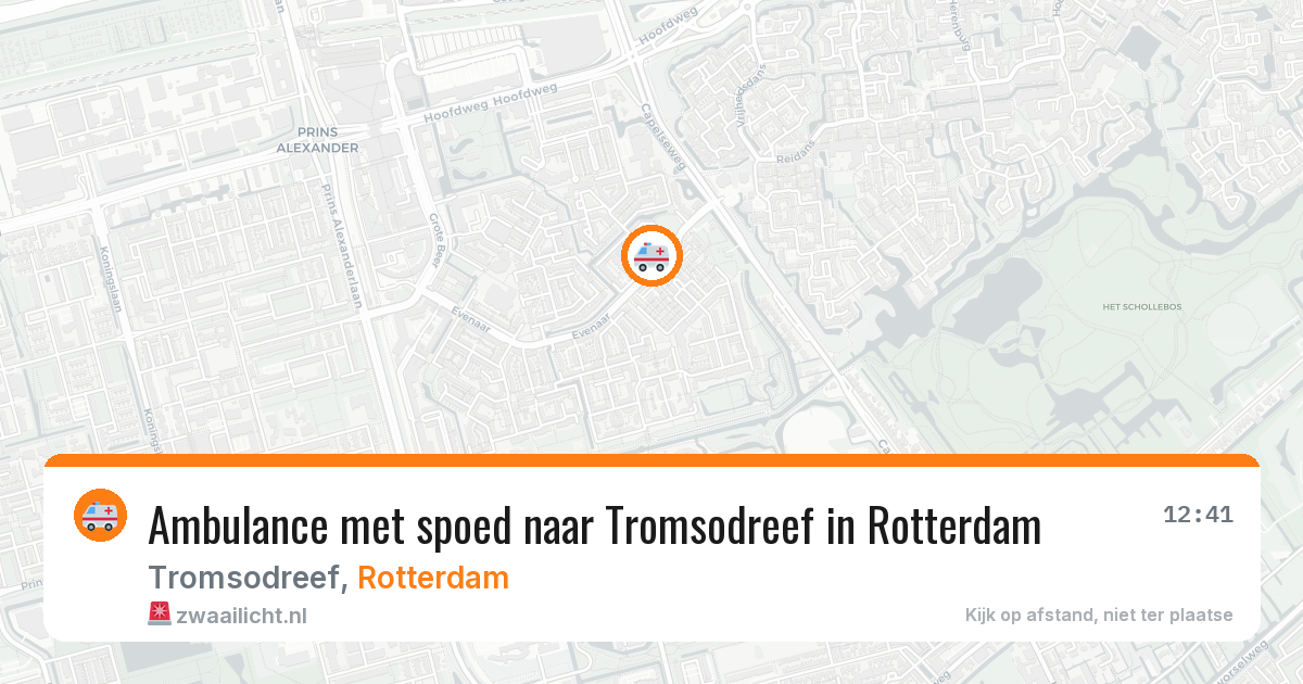 Ambulance met spoed naar Tromsodreef in Rotterdam — 1 aug 2026