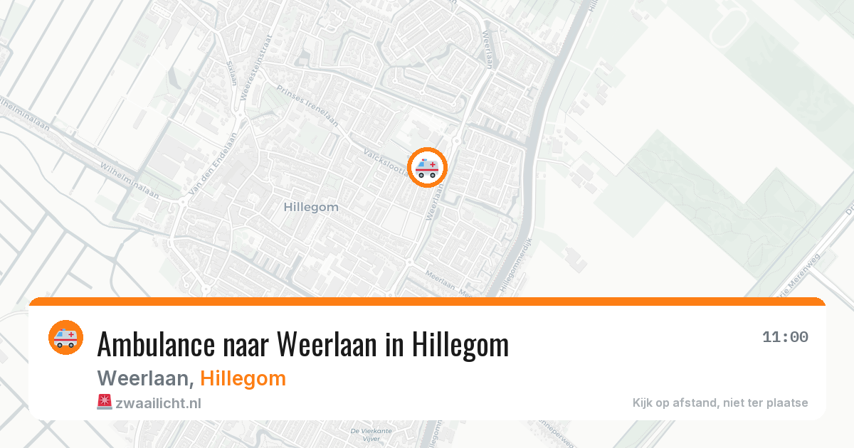 Ambulance naar Weerlaan in Hillegom — 21 jul 2026