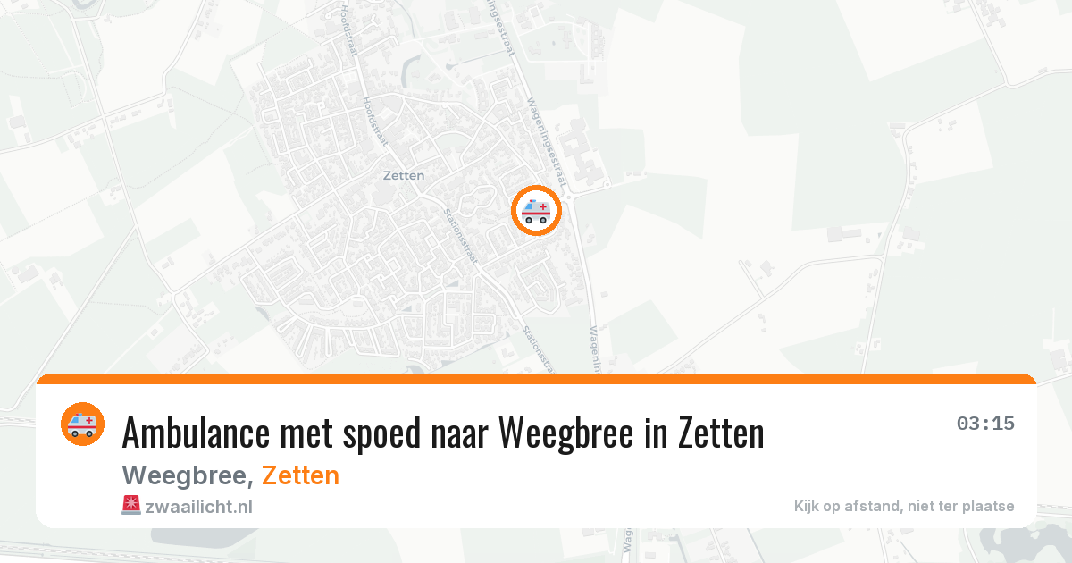 Ambulance met spoed naar Weegbree in Zetten — 19 mei 2026