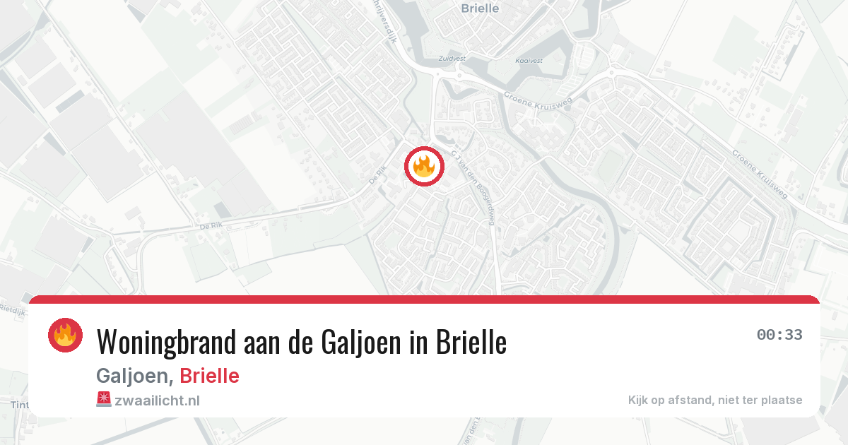Woningbrand aan de Galjoen in Brielle — 29 jun 2026