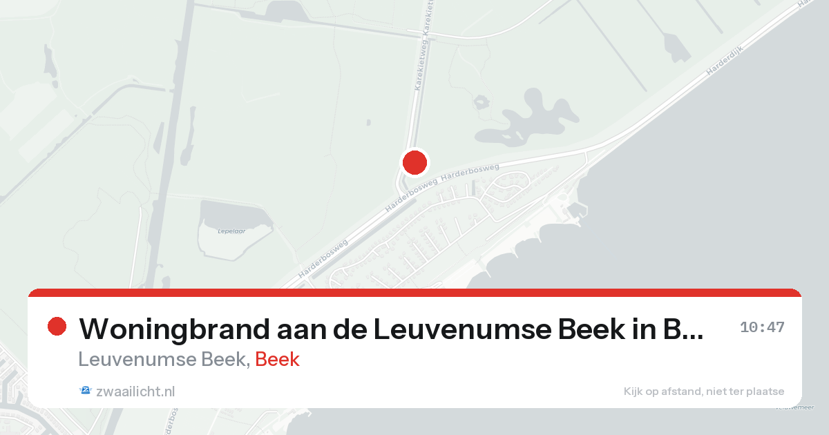 Woningbrand aan de Leuvenumse Beek in Beek — 22 aug 2026