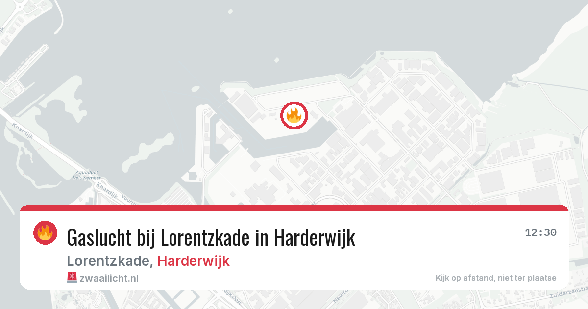 Gaslucht bij Lorentzkade in Harderwijk — 11 mei 2026