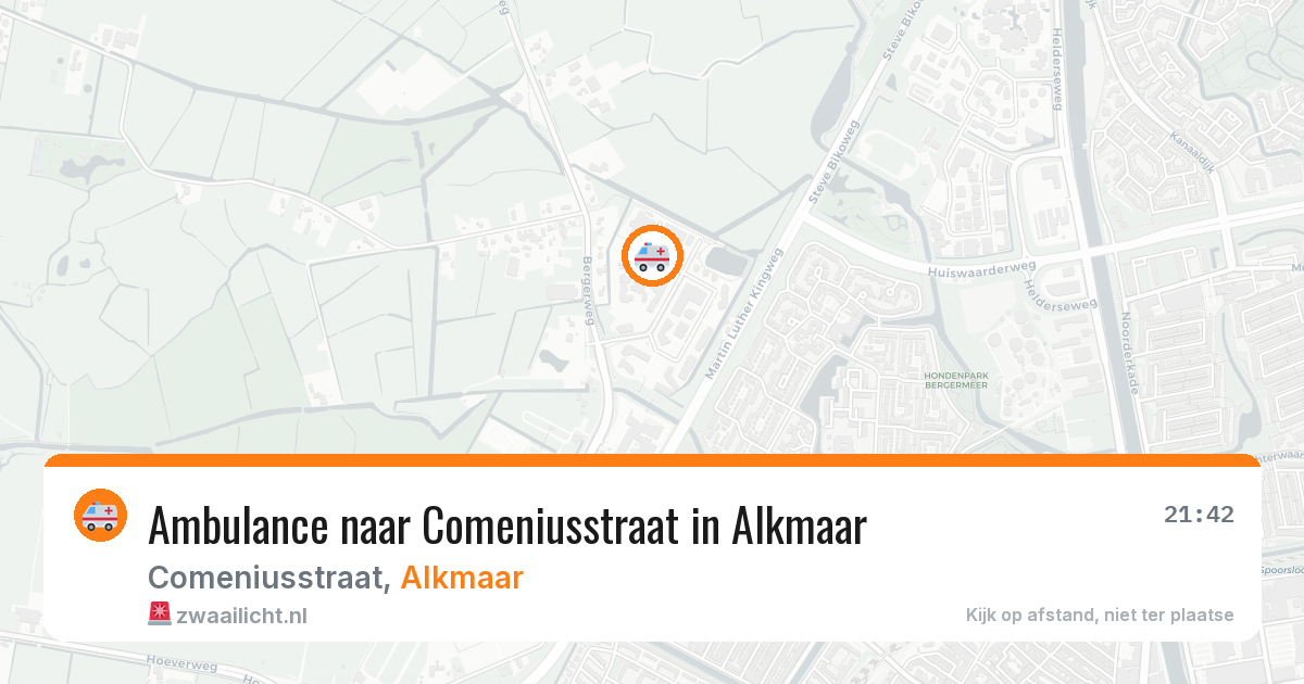 Ambulance naar Comeniusstraat in Alkmaar — 13 apr 2026