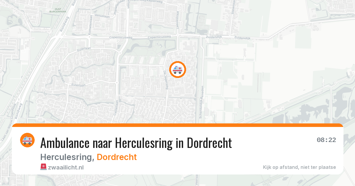 Ambulance naar Herculesring in Dordrecht — 15 jun 2026