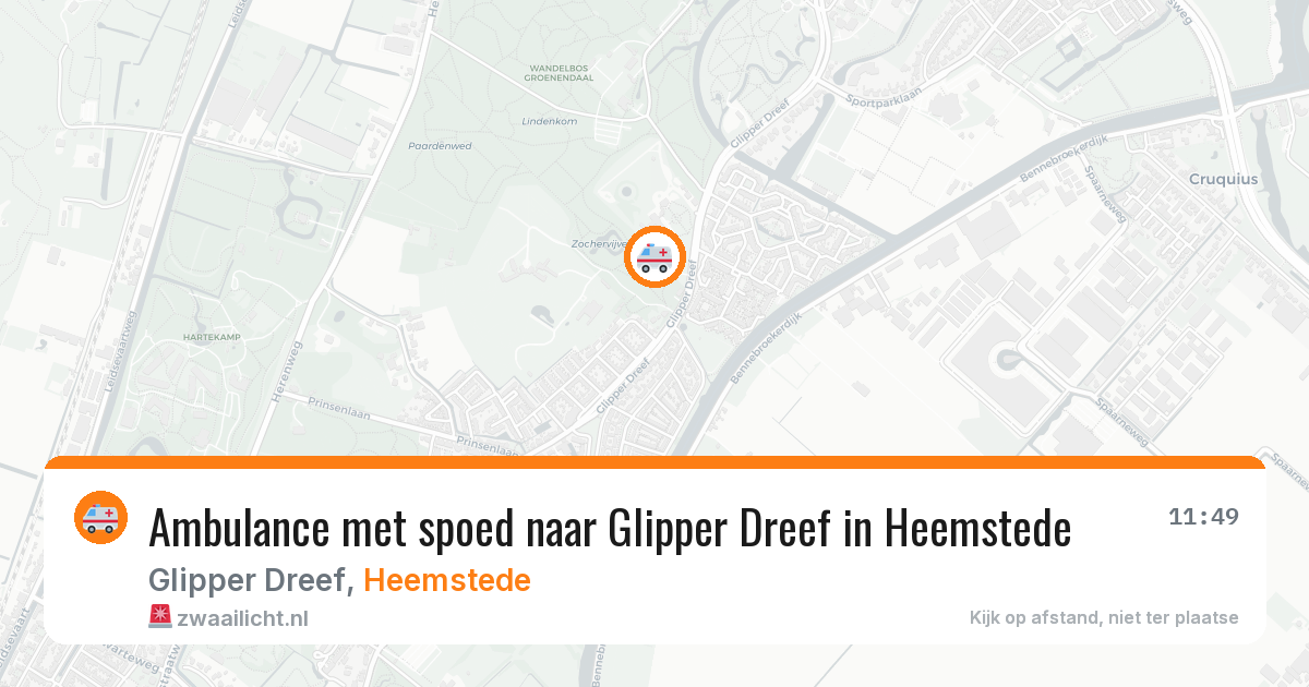 Ambulance met spoed naar Glipper Dreef in Heemstede — 28 mrt 2026