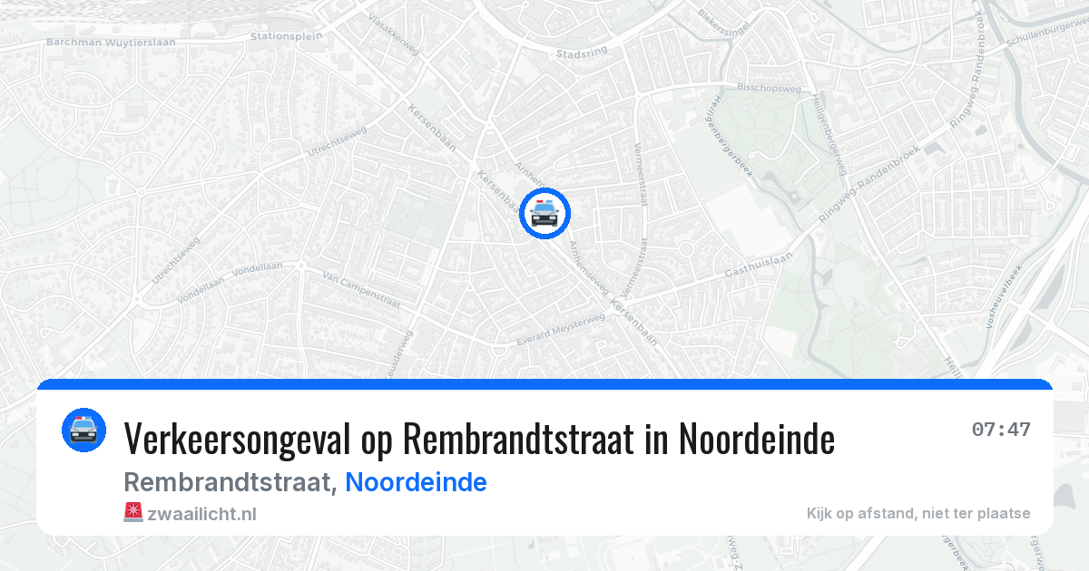 Verkeersongeval op Rembrandtstraat in Noordeinde — 2 jul 2026