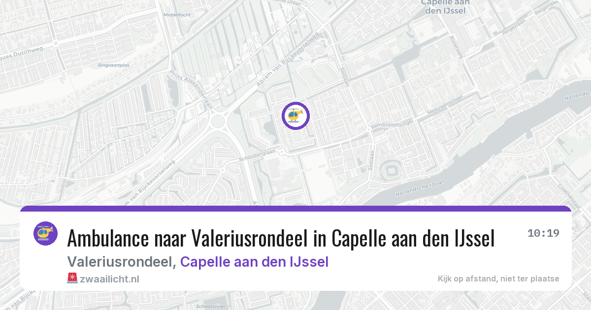 Ambulance naar Valeriusrondeel in Capelle aan den IJssel — 29 jul 2026