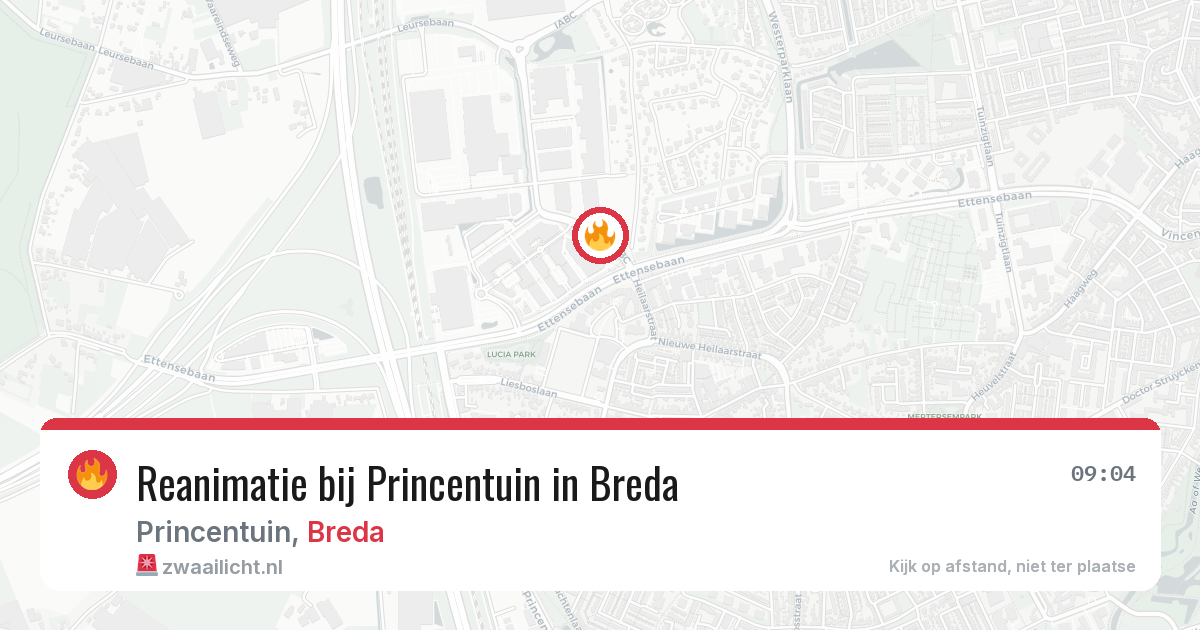 Reanimatie bij Princentuin in Breda — 5 mrt 2026