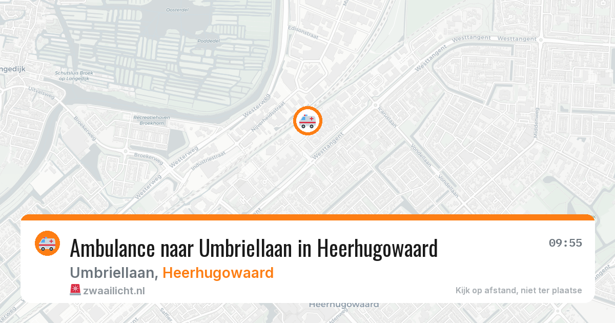 Ambulance naar Umbriellaan in Heerhugowaard — 23 mei 2026