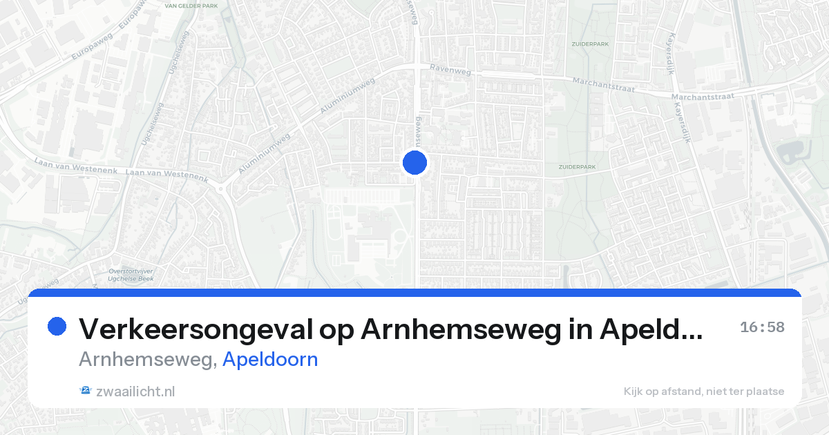 Verkeersongeval op Arnhemseweg in Apeldoorn — 21 aug 2026