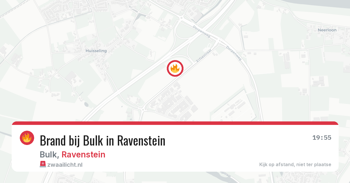Brand bij Bulk in Ravenstein — 16 jun 2026