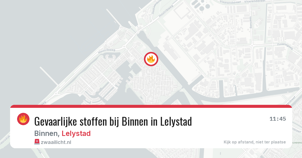 Gevaarlijke stoffen bij Binnen in Lelystad — 26 jan 2026