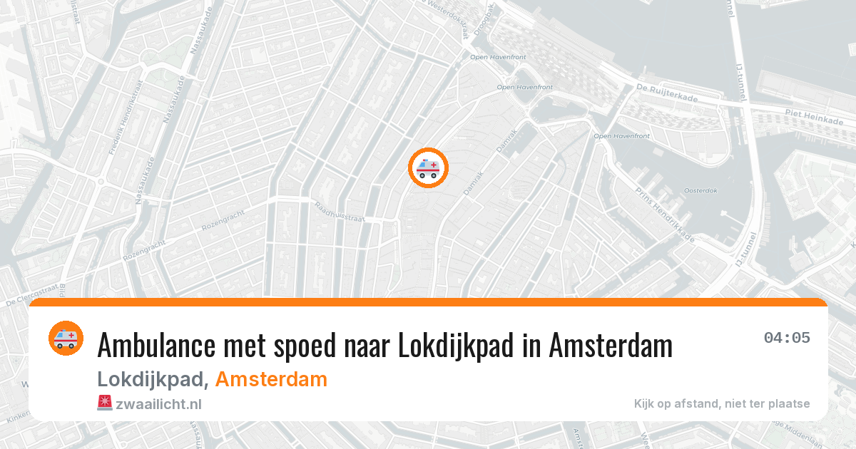 Ambulance met spoed naar Lokdijkpad in Amsterdam — 6 jun 2026