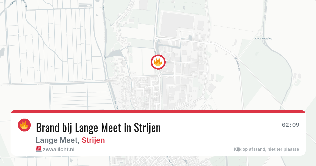 Brand bij Lange Meet in Strijen — 23 jan 2026