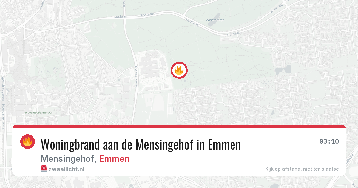 Woningbrand aan de Mensingehof in Emmen — 17 apr 2026