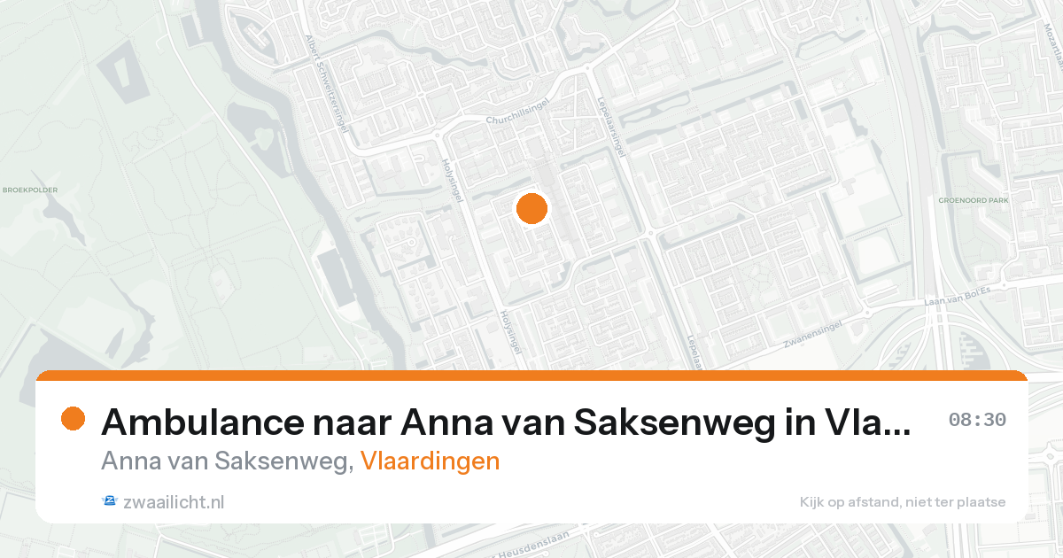 Ambulance naar Anna van Saksenweg in Vlaardingen — 6 jul 2026