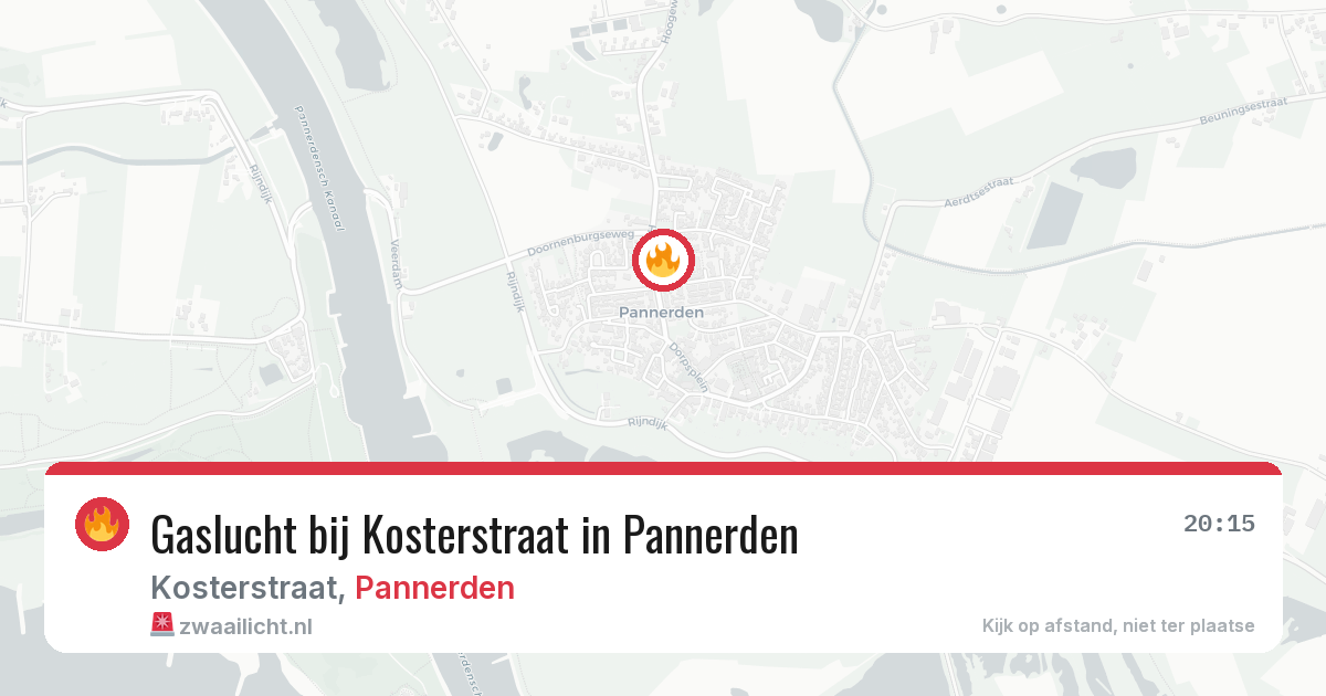 Gaslucht bij Kosterstraat in Pannerden — 7 mei 2026