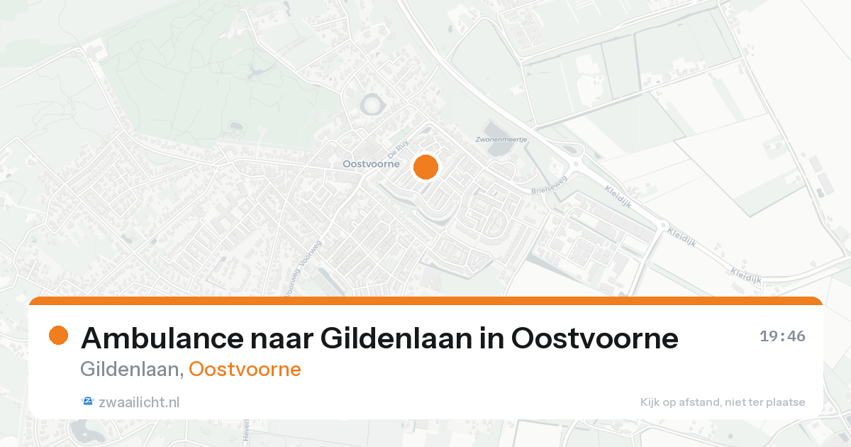 Ambulance naar Gildenlaan in Oostvoorne — 16 aug 2026
