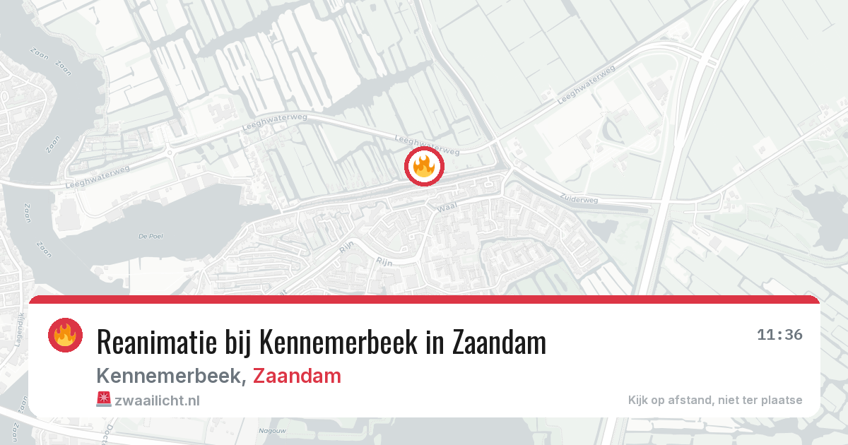Reanimatie bij Kennemerbeek in Zaandam — 13 apr 2026