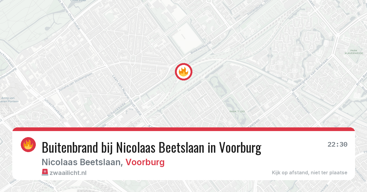Buitenbrand bij Nicolaas Beetslaan in Voorburg — 15 jun 2026